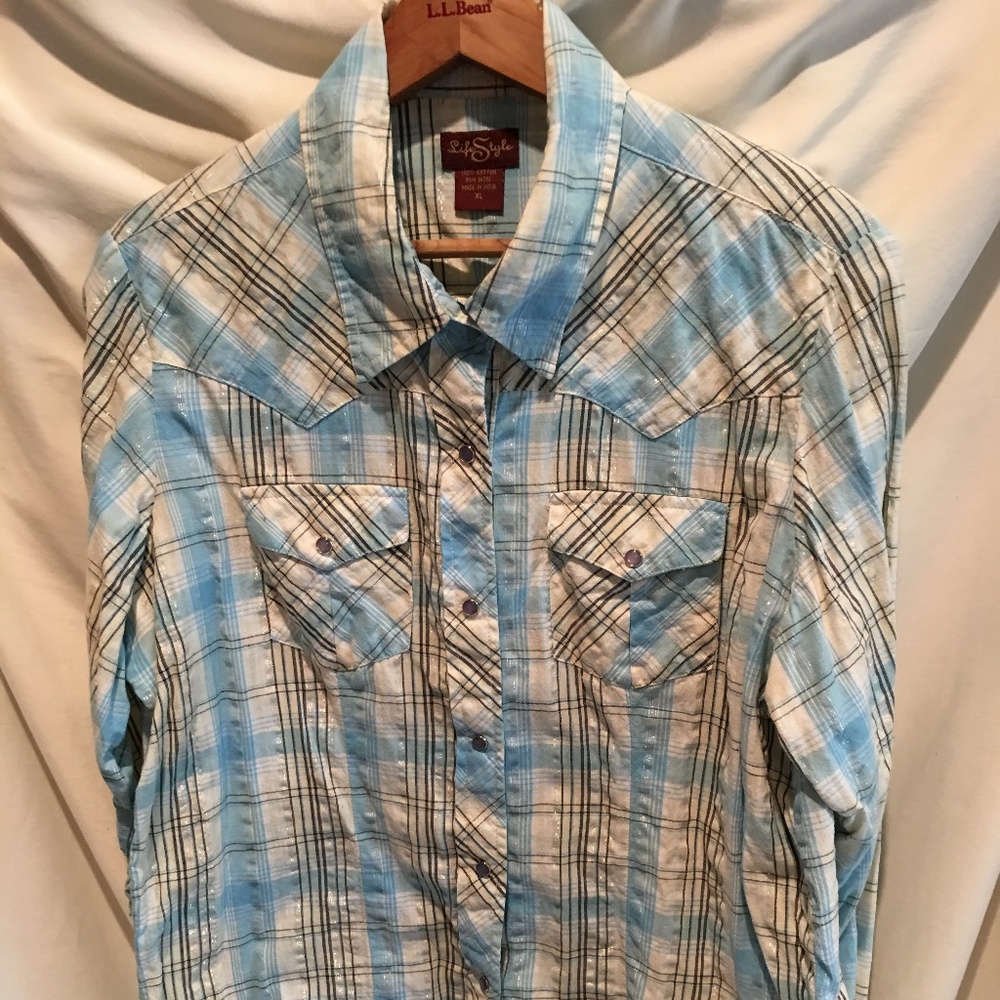 Life Style Long Sleeved Western Blouse NWOT